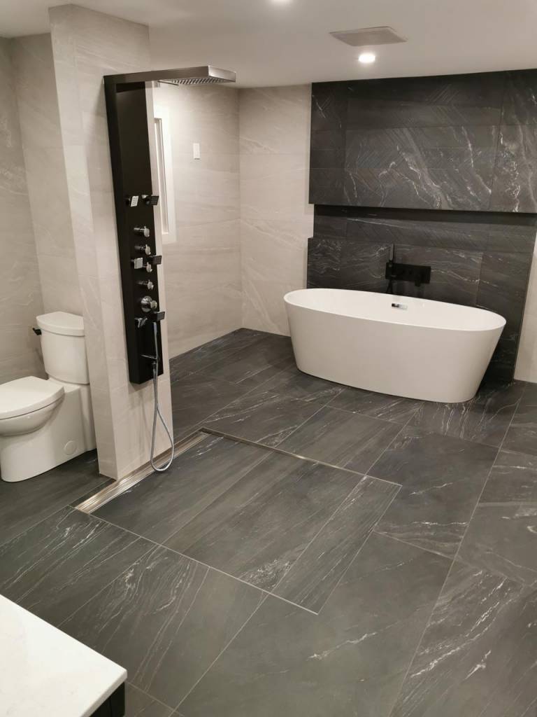 Modern Ottawa bathroom renovation with contemporary finishes